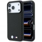 Husa BMW M Carbon Metal Logo cu MagSafe compatibila cu iPhone 18 Pro / 17 Pro, Negru 4 - lerato.ro