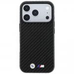 Husa BMW M Carbon Metal Logo cu MagSafe compatibila cu iPhone 18 Pro / 17 Pro, Negru 2 - lerato.ro