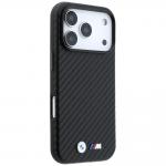 Husa BMW M Carbon Metal Logo cu MagSafe compatibila cu iPhone 18 Pro / 17 Pro, Negru 5 - lerato.ro