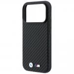 Husa BMW M Carbon Metal Logo cu MagSafe compatibila cu iPhone 18 Pro / 17 Pro, Negru 7 - lerato.ro