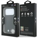 Husa BMW M Carbon Metal Logo cu MagSafe compatibila cu iPhone 18 Pro / 17 Pro, Negru 9 - lerato.ro
