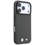 Husa BMW M Quadrille Kevlar Metal Logo cu MagSafe compatibila cu iPhone 18 Pro / 17 Pro, Gri 5 - lerato.ro