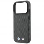 Husa BMW M Quadrille Kevlar Metal Logo cu MagSafe compatibila cu iPhone 18 Pro / 17 Pro, Gri 7 - lerato.ro
