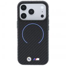 Husa BMW M Carbon Printed Ring cu MagSafe compatibila cu iPhone 18 Pro / 17 Pro, Negru