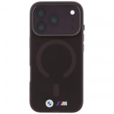 Husa BMW M IML Frosted Metal Logo and Trims cu MagSafe compatibila cu iPhone 18 Pro / 17 Pro, Burgundy