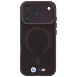Husa BMW M IML Frosted Metal Logo and Trims cu MagSafe compatibila cu iPhone 18 Pro / 17 Pro, Burgundy