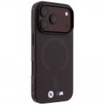 Husa BMW M IML Frosted Metal Logo and Trims cu MagSafe compatibila cu iPhone 18 Pro / 17 Pro, Burgundy 5 - lerato.ro