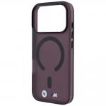 Husa BMW M IML Frosted Metal Logo and Trims cu MagSafe compatibila cu iPhone 18 Pro / 17 Pro, Burgundy 7 - lerato.ro