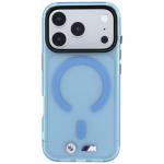 Husa BMW M IML Frosted Metal Logo and Trims cu MagSafe compatibila cu iPhone 18 Pro / 17 Pro, Albastru 2 - lerato.ro
