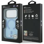 Husa BMW M IML Frosted Metal Logo and Trims cu MagSafe compatibila cu iPhone 18 Pro / 17 Pro, Albastru 9 - lerato.ro