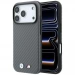 Husa BMW M Carbon Metal Logo cu MagSafe compatibila cu iPhone 18 Pro / 17 Pro, Gri 4 - lerato.ro