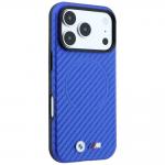 Husa BMW M Carbon Printed Ring cu MagSafe compatibila cu iPhone 18 Pro / 17 Pro, Albastru 5 - lerato.ro