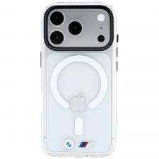 Husa BMW M IML Glossy Metal Logo and Trims cu MagSafe compatibila cu iPhone 18 Pro / 17 Pro, Transparent