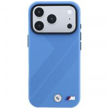 Husa BMW M Tire Track Metal Logo cu MagSafe compatibila cu iPhone 18 Pro / 17 Pro, Albastru