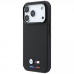 Husa BMW M Quadrille Kevlar Tricolor Metal Logo cu MagSafe compatibila cu iPhone 18 Pro / 17 Pro, Negru 3 - lerato.ro