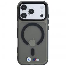 Husa BMW M IML Glossy Metal Logo and Trims cu MagSafe compatibila cu iPhone 18 Pro / 17 Pro, Negru