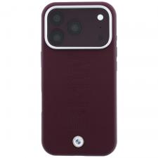 Husa BMW Sign Centered Deboss cu MagSafe compatibila cu iPhone 18 Pro / 17 Pro, Burgundy