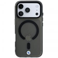 Husa BMW Sign Frosted IML Metal Logo cu MagSafe compatibila cu iPhone 18 Pro / 17 Pro, Negru