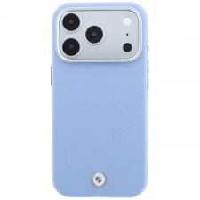 Husa BMW Sign Deboss Quilted Metal Log cu MagSafe compatibila cu iPhone 18 Pro / 17 Pro, Albastru