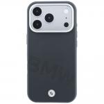 Husa BMW Sign Inclined Deboss Letters cu MagSafe compatibila cu iPhone 18 Pro / 17 Pro, Gri 2 - lerato.ro