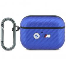 Accesorii AirPods 3, Carcasa BMW M Carbon Metal Logo compatibila cu Apple AirPods 3, Albastru, lerato.ro