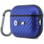 Carcasa BMW M Carbon Metal Logo compatibila cu Apple AirPods 3, Albastru 3 - lerato.ro