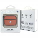 Carcasa BMW Textured Sign Kevlar Metal Logo compatibila cu Apple AirPods 3, Portocaliu 5 - lerato.ro