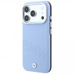 Husa BMW Sign Inclined Deboss Letters cu MagSafe compatibila cu iPhone 18 Pro / 17 Pro, Albastru 3 - lerato.ro