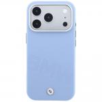 Husa BMW Sign Inclined Deboss Letters cu MagSafe compatibila cu iPhone 18 Pro / 17 Pro, Albastru 2 - lerato.ro