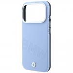 Husa BMW Sign Inclined Deboss Letters cu MagSafe compatibila cu iPhone 18 Pro / 17 Pro, Albastru 7 - lerato.ro