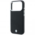 Husa BMW Sign Inclined Deboss Letters cu MagSafe compatibila cu iPhone 18 Pro / 17 Pro, Negru 7 - lerato.ro