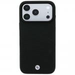 Husa BMW Kevlar Metal Logo cu MagSafe compatibila cu iPhone 18 Pro / 17 Pro, Negru 2 - lerato.ro
