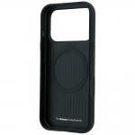 Husa BMW M Blue Perfo Metal Logo cu MagSafe compatibila cu iPhone 18 Pro / 17 Pro, Negru 8 - lerato.ro