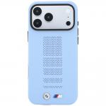 Husa BMW M Blue Perfo Metal Logo cu MagSafe compatibila cu iPhone 18 Pro / 17 Pro, Albastru 2 - lerato.ro