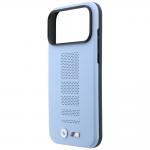 Husa BMW M Blue Perfo Metal Logo cu MagSafe compatibila cu iPhone 18 Pro / 17 Pro, Albastru 7 - lerato.ro