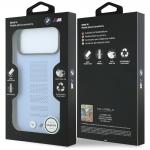 Husa BMW M Blue Perfo Metal Logo cu MagSafe compatibila cu iPhone 18 Pro / 17 Pro, Albastru 9 - lerato.ro