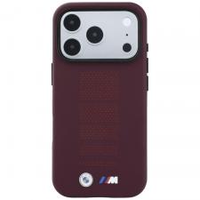 Huse si carcase iPhone 18 Pro Max, Husa BMW M Blue Perfo Metal Logo cu MagSafe compatibila cu iPhone 18 Pro Max / 17 Pro Max, Burgundy, lerato.ro