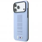 Husa BMW M Blue Perfo Metal Logo cu MagSafe compatibila cu iPhone 18 Pro Max / 17 Pro Max, Albastru 3 - lerato.ro
