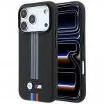 Husa BMW M Quadrille Kevlar Anthracite Tricolor Print Lines cu MagSafe compatibila cu iPhone 18 Pro Max / 17 Pro Max, Negru 4 - lerato.ro