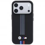 Husa BMW M Quadrille Kevlar Anthracite Tricolor Print Lines cu MagSafe compatibila cu iPhone 18 Pro Max / 17 Pro Max, Negru 2 - lerato.ro
