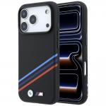 Husa BMW M Quadrille Kevlar Print Tricolor Lines Metal Logo cu MagSafe compatibila cu iPhone 18 Pro / 17 Pro, Negru 4 - lerato.ro
