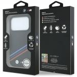 Husa BMW M Quadrille Kevlar Print Tricolor Lines Metal Logo cu MagSafe compatibila cu iPhone 18 Pro / 17 Pro, Negru 9 - lerato.ro