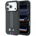 Husa BMW M Quadrille Kevlar Print Tricolor Lines cu MagSafe compatibila cu iPhone 18 Pro / 17 Pro, Gri 4 - lerato.ro