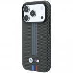 Husa BMW M Quadrille Kevlar Print Tricolor Lines cu MagSafe compatibila cu iPhone 18 Pro / 17 Pro, Gri 3 - lerato.ro