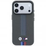 Husa BMW M Quadrille Kevlar Print Tricolor Lines cu MagSafe compatibila cu iPhone 18 Pro / 17 Pro, Gri 2 - lerato.ro