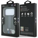 Husa BMW M Quadrille Kevlar Print Tricolor Lines cu MagSafe compatibila cu iPhone 18 Pro / 17 Pro, Gri 9 - lerato.ro