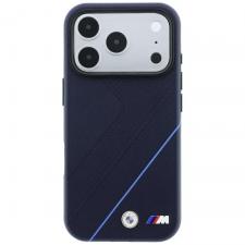 Husa BMW M Tire Track Blue Line cu MagSafe compatibila cu iPhone 18 Pro / 17 Pro, Navy Blue