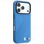 Husa BMW M Tire Track Metal Logo cu MagSafe compatibila cu iPhone 18 Pro Max / 17 Pro Max, Albastru 5 - lerato.ro