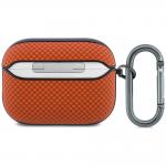 Carcasa BMW M Quilted Kevlar Metal Logo compatibila cu Apple AirPods Pro 3, Portocaliu 4 - lerato.ro