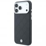 Husa BMW Sign Deboss Quilted Metal Logo cu MagSafe compatibila cu iPhone 18 Pro Max / 17 Pro Max, Anthracite 3 - lerato.ro